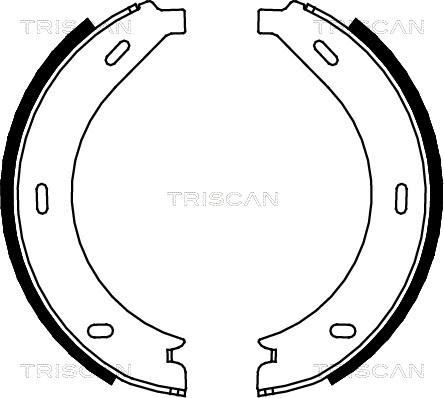 Triscan 8100 23023 - Комплект спирачна челюст, ръчна спирачка vvparts.bg