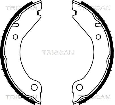 Triscan 8100 27277 - Комплект спирачна челюст, ръчна спирачка vvparts.bg