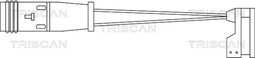 Triscan 8115 10009 - Предупредителен контактен сензор, износване на накладките vvparts.bg