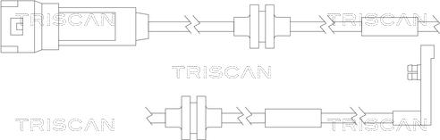 Triscan 8115 24014 - Предупредителен контактен сензор, износване на накладките vvparts.bg