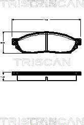 Triscan 8110 40055 - Комплект спирачно феродо, дискови спирачки vvparts.bg