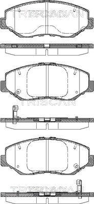 Triscan 8110 40060 - Комплект спирачно феродо, дискови спирачки vvparts.bg