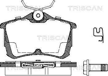 Triscan 8110 40006 - Комплект спирачно феродо, дискови спирачки vvparts.bg