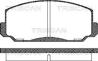 Triscan 8110 40022 - Комплект спирачно феродо, дискови спирачки vvparts.bg