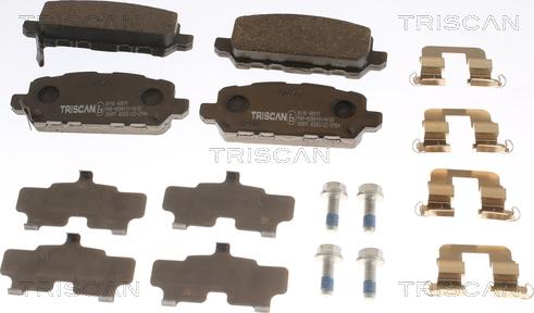 Triscan 8110 40071 - Комплект спирачно феродо, дискови спирачки vvparts.bg