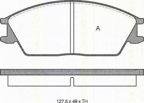 Triscan 8110 40852 - Комплект спирачно феродо, дискови спирачки vvparts.bg