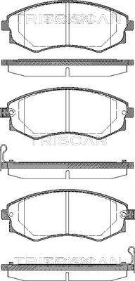 Triscan 8110 43003 - Комплект спирачно феродо, дискови спирачки vvparts.bg