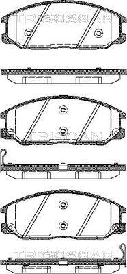 Triscan 8110 43013 - Комплект спирачно феродо, дискови спирачки vvparts.bg