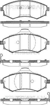 Triscan 8110 43012 - Комплект спирачно феродо, дискови спирачки vvparts.bg