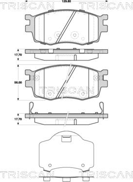 Triscan 8110 43031 - Комплект спирачно феродо, дискови спирачки vvparts.bg