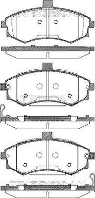 Triscan 8110 43025 - Комплект спирачно феродо, дискови спирачки vvparts.bg