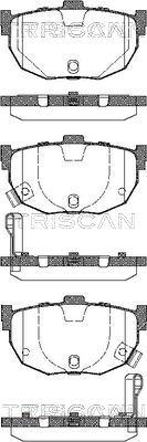 Triscan 8110 43026 - Комплект спирачно феродо, дискови спирачки vvparts.bg