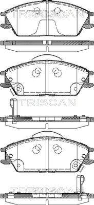 Triscan 8110 43023 - Комплект спирачно феродо, дискови спирачки vvparts.bg