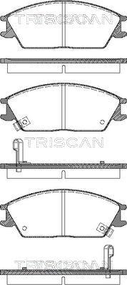 Triscan 8110 43182 - Комплект спирачно феродо, дискови спирачки vvparts.bg