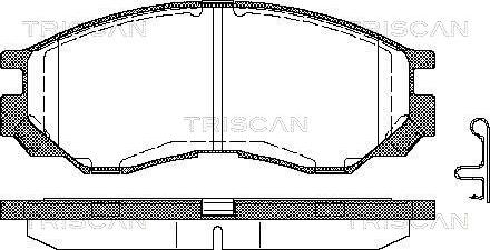 Triscan 8110 42009 - Комплект спирачно феродо, дискови спирачки vvparts.bg