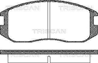 Triscan 8110 42001 - Комплект спирачно феродо, дискови спирачки vvparts.bg