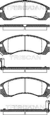 Triscan 8110 42002 - Комплект спирачно феродо, дискови спирачки vvparts.bg