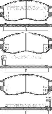 Triscan 8110 42010 - Комплект спирачно феродо, дискови спирачки vvparts.bg