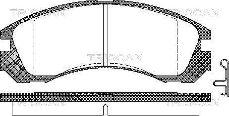 Triscan 8110 42013 - Комплект спирачно феродо, дискови спирачки vvparts.bg