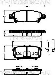 Triscan 8110 42024 - Комплект спирачно феродо, дискови спирачки vvparts.bg