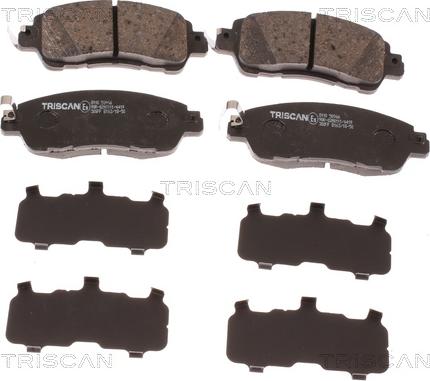 Triscan 8110 50966 - Комплект спирачно феродо, дискови спирачки vvparts.bg