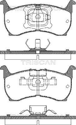 Triscan 8110 50097 - Комплект спирачно феродо, дискови спирачки vvparts.bg