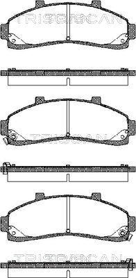 Triscan 8110 50009 - Комплект спирачно феродо, дискови спирачки vvparts.bg