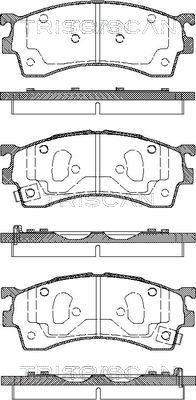 Triscan 8110 50005 - Комплект спирачно феродо, дискови спирачки vvparts.bg