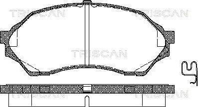 Triscan 8110 50001 - Комплект спирачно феродо, дискови спирачки vvparts.bg