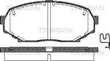 Triscan 8110 50016 - Комплект спирачно феродо, дискови спирачки vvparts.bg