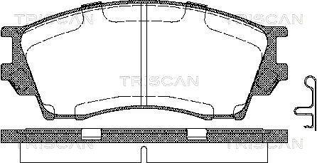 Triscan 8110 50010 - Комплект спирачно феродо, дискови спирачки vvparts.bg