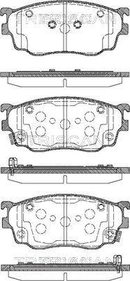 Triscan 8110 50011 - Комплект спирачно феродо, дискови спирачки vvparts.bg