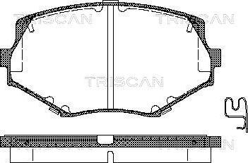 Triscan 8110 50017 - Комплект спирачно феродо, дискови спирачки vvparts.bg