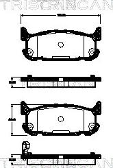 Triscan 8110 50024 - Комплект спирачно феродо, дискови спирачки vvparts.bg