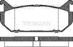 Triscan 8110 50184 - Комплект спирачно феродо, дискови спирачки vvparts.bg