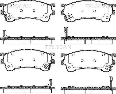 Triscan 8110 50183 - Комплект спирачно феродо, дискови спирачки vvparts.bg