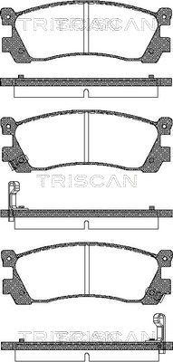Triscan 8110 50896 - Комплект спирачно феродо, дискови спирачки vvparts.bg