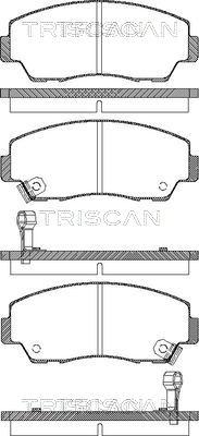 Triscan 8110 50872 - Комплект спирачно феродо, дискови спирачки vvparts.bg