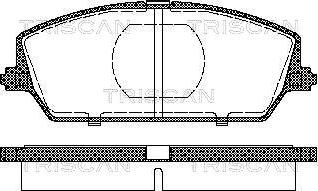 Triscan 8110 69009 - Комплект спирачно феродо, дискови спирачки vvparts.bg