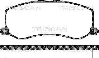 Triscan 8110 69005 - Комплект спирачно феродо, дискови спирачки vvparts.bg