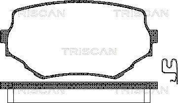 Triscan 8110 69002 - Комплект спирачно феродо, дискови спирачки vvparts.bg