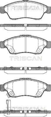 Triscan 8110 69010 - Комплект спирачно феродо, дискови спирачки vvparts.bg