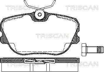 Triscan 8110 65973 - Комплект спирачно феродо, дискови спирачки vvparts.bg