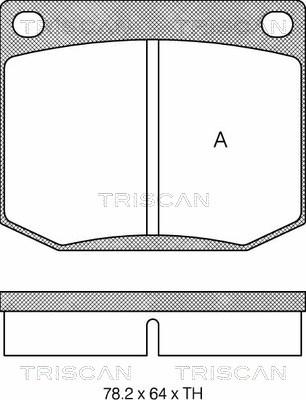 Triscan 8110 65604 - Комплект спирачно феродо, дискови спирачки vvparts.bg