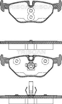 Triscan 8110 65002 - Комплект спирачно феродо, дискови спирачки vvparts.bg