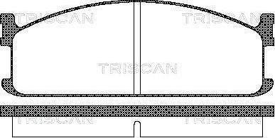 Triscan 8110 60912 - Комплект спирачно феродо, дискови спирачки vvparts.bg