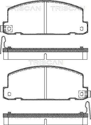 Triscan 8110 60871 - Комплект спирачно феродо, дискови спирачки vvparts.bg