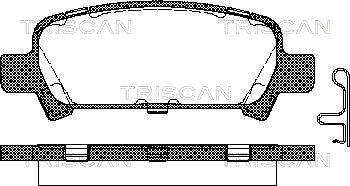 Triscan 8110 68174 - Комплект спирачно феродо, дискови спирачки vvparts.bg