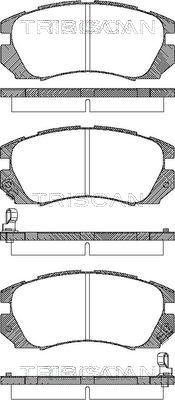 Triscan 8110 68175 - Комплект спирачно феродо, дискови спирачки vvparts.bg