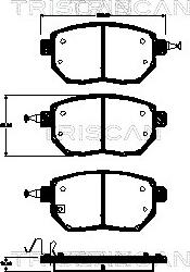 Triscan 8110 68178 - Комплект спирачно феродо, дискови спирачки vvparts.bg